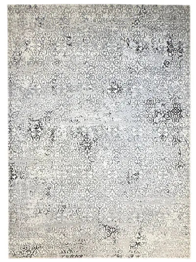 Turkish Modern Rug Opera Star A 26 - 5.2 x 7.5 feet - Dark Gray & Ivory