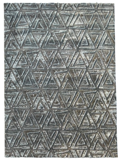 Turkish Modern Rug Opera One B15 -5.2 x 7.1 feet - Brown & Gray