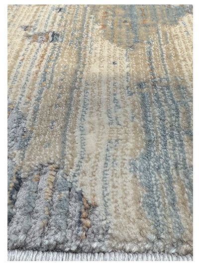 Turkish Modern Rug Opera Star A 17 - 5.2 x 7.5 feet - Silver Gray & Ivroy