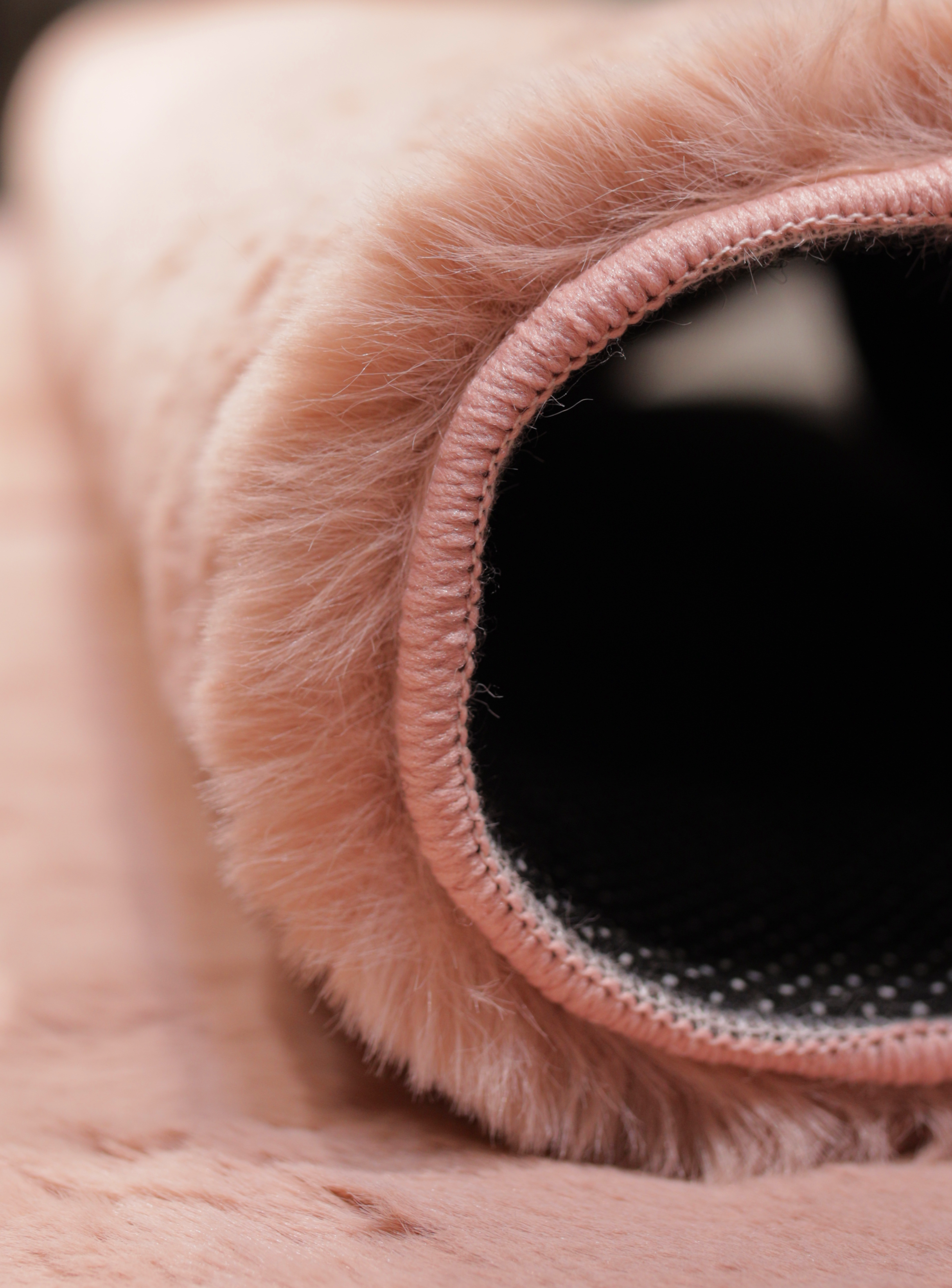 Mars Carving Fur Rug - Peach Pink