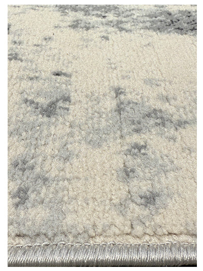 Turkish Modern Rug Opera Classic C 8 - 4.9 x 7.2 feet - Dark Gray & Ivory