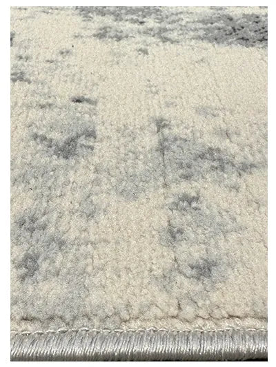 Turkish Modern Rug Opera Classic C 8 - 4.9 x 7.2 feet - Dark Gray & Ivory