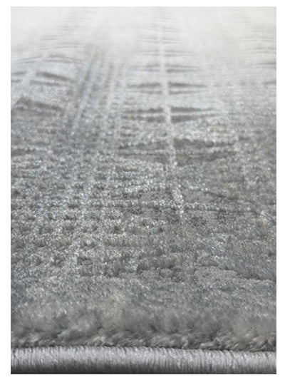 Turkish Modern Rug Opera Star A 27 - 5.2 x 7.5 feet - Ivory & Silver Gray