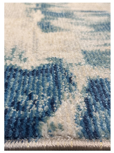 Turkish Modern Rug Opera Classic C 4 - 5.2 x 7.5 feet - Blue & Ivory