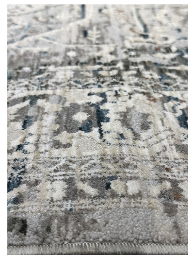 Turkish Modern Rug Opera Star A 25 - 5.2 x 7.5 feet - Dark Gray & Ivory