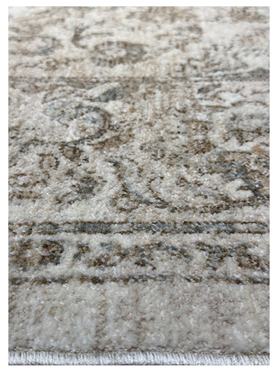 Turkish Modern Rug Opera Star A 13 - 5.2 x 7.5 feet - Brown & Ivory
