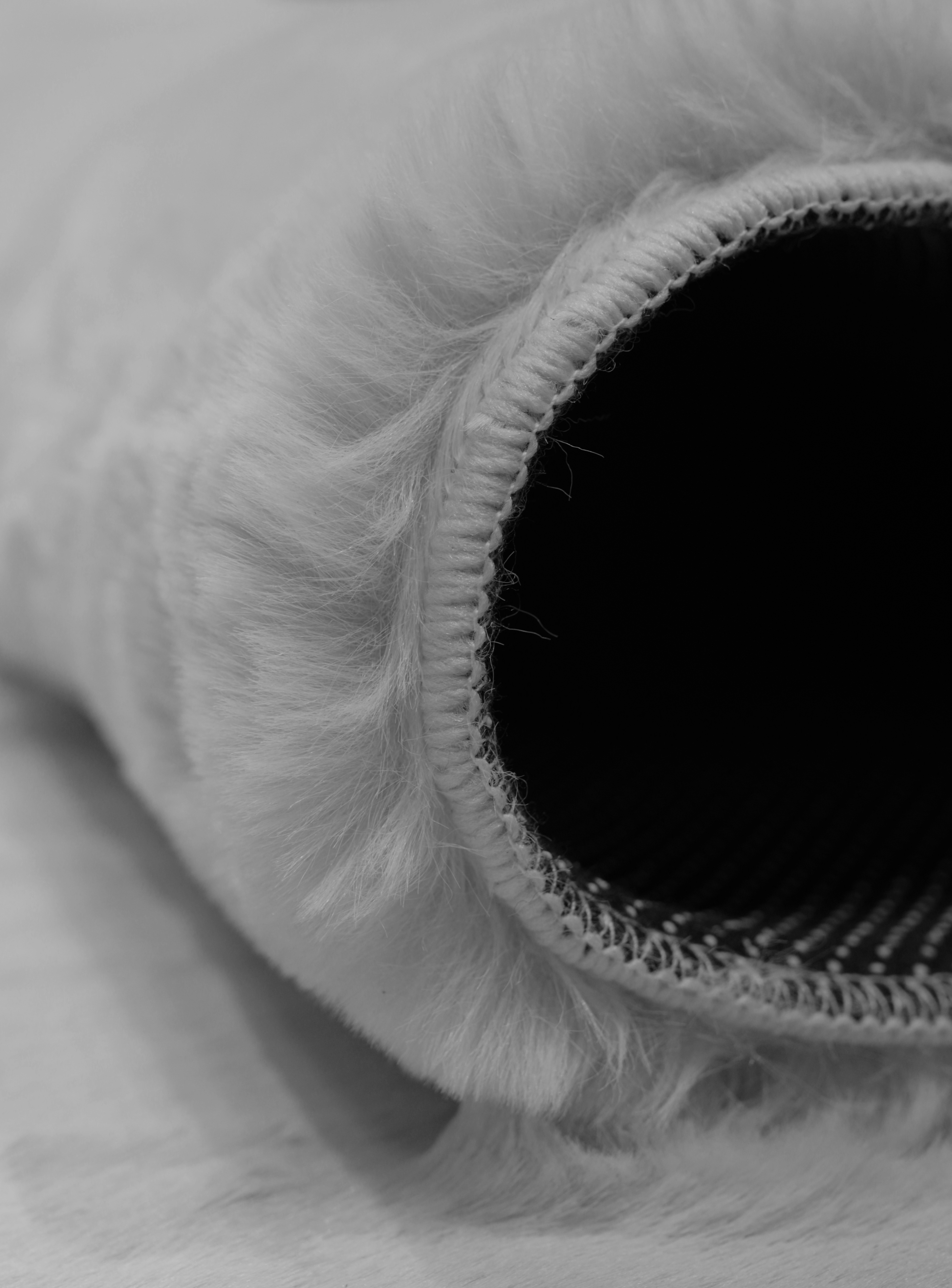 Mars Carving Fur Rug - Grey