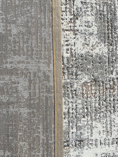 Turkish Modern Rug Opera One B21 - 5.2 x 7.2 feet - Silver Gray & Ivory