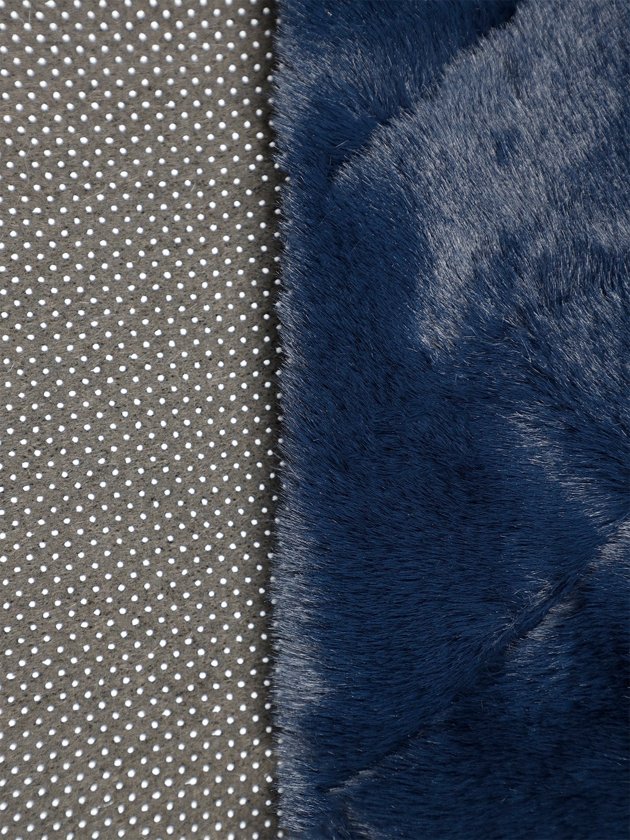 Mars Carving Check Mat - Navy Blue