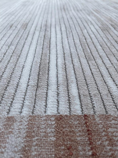 Turkish Modern Rug Opera One B8- 5.2 x 7.2 feet - Dark Gray & Ivory