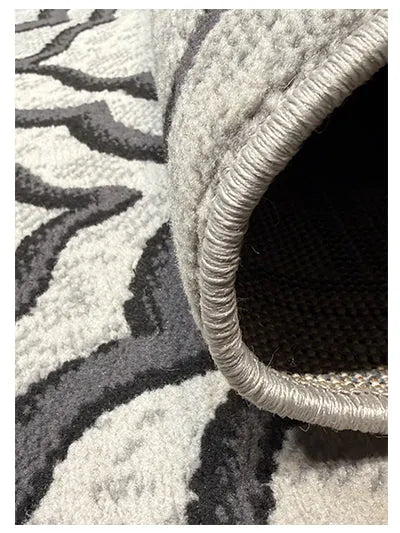 Turkish Modern Rug Opera Classic C 6 - 4.9 x 7.2 feet - Black & Ivory