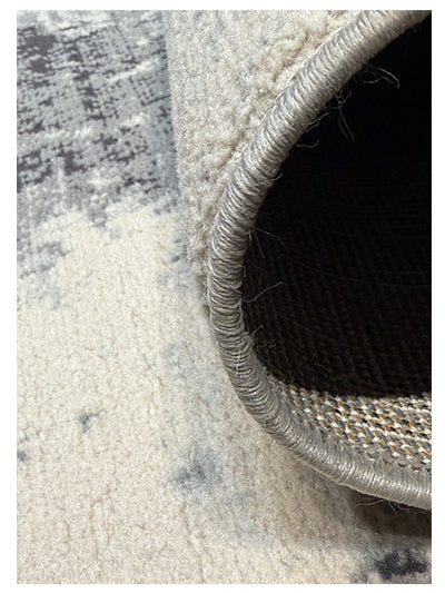 Turkish Modern Rug Opera Classic C 8 - 4.9 x 7.2 feet - Dark Gray & Ivory