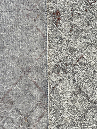 Turkish Modern Rug Opera One B9 - 5.2 x 7.5 feet - Gray & Ivory