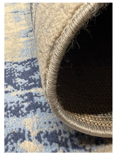 Turkish Modern Rug Opera Classic C 3 - 5.2 x 7.5 feet - Blue & Ivory