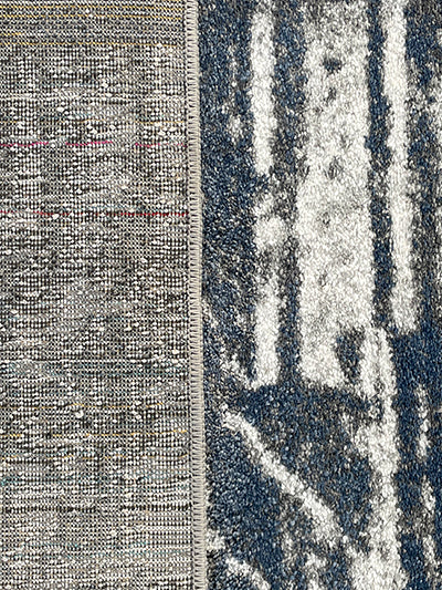 Turkish Modern Rug Opera One B22 - 5.2 x 7.2 feet - Dark Gray & Ivory