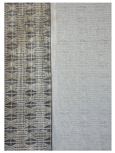 Turkish Modern Rug Opera Star A 27 - 5.2 x 7.5 feet - Ivory & Silver Gray