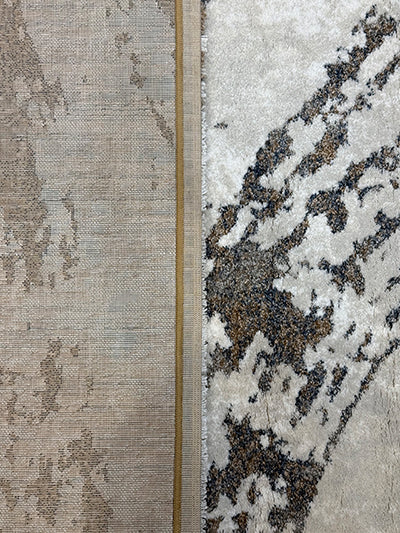 Turkish Modern Rug Opera One B25 - 5.2 x 7.2 feet -Gray & Ivory