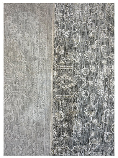 Turkish Modern Rug Opera Star A 10 - 5.2 x 7.5 feet - Dark Gray & Ivory