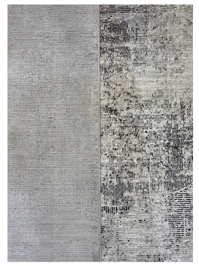 Turkish Modern Rug Opera Star A 20 - 5.2 x 7.5 feet - Ivory & Silver Gray