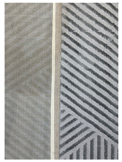 Turkish Modern Rug Opera Classic C 7 - 4.9 x 7.2 feet - Ivory & Dark Gray
