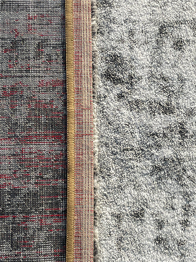 Turkish Modern Rug Opera One B10 - 5.2 x 7.5 feet - Dark Gray & Ivory