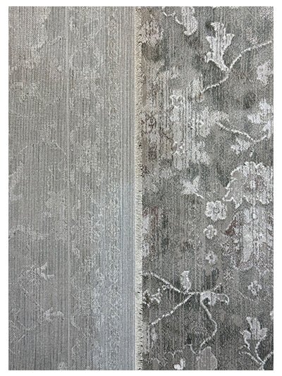 Turkish Modern Rug Opera Star A 6 - 5.2 x 7.5 feet - Ivory & Silver Gray