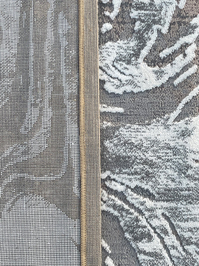 Turkish Modern Rug Opera One B17- 5.2 x 7.1 feet - Gray & Ivory