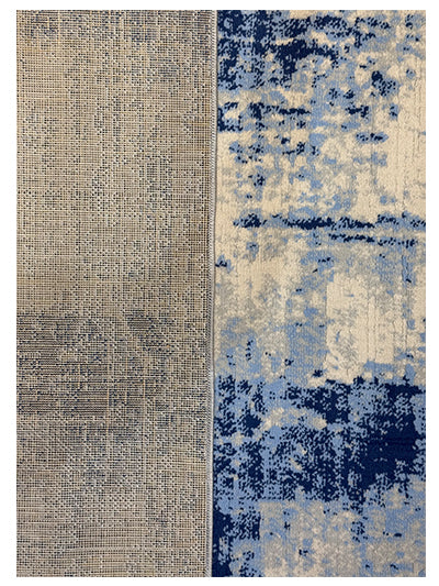 Turkish Modern Rug Opera Classic C 3 - 5.2 x 7.5 feet - Blue & Ivory