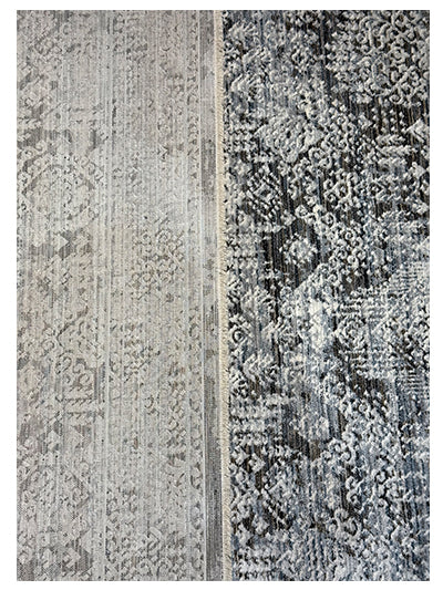 Turkish Modern Rug Opera Star A 24 - 5.2 x 7.5 feet - Dark Gray & Ivory