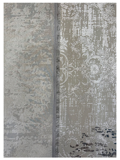 Turkish Modern Rug Opera Star A 9 - 5.2 x 7.5 feet - Gray & Ivory