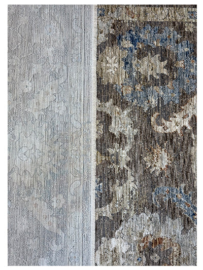 Turkish Modern Rug Opera Star A 15 - 5.2 x 7.5 feet - Ivory & Blue