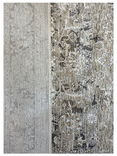Turkish Modern Rug Opera Star A 7 - 5.2 x 7.5 feet - Gray & Ivory