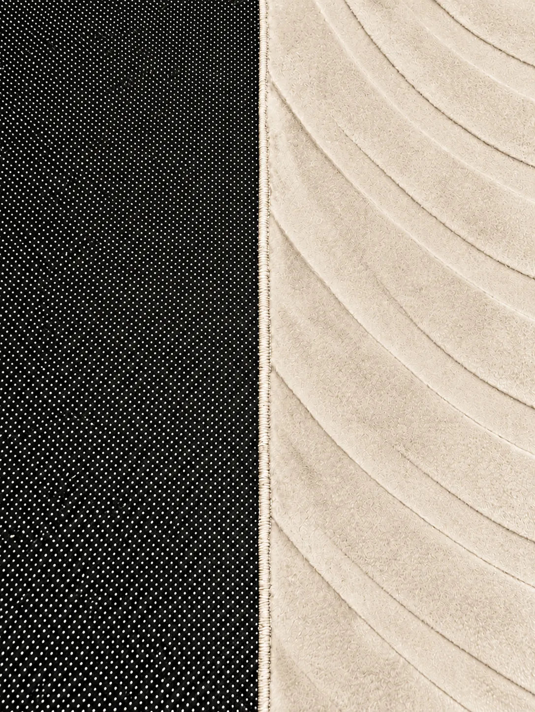 Mars Carving Fur Embossed Rug - Ivory D1