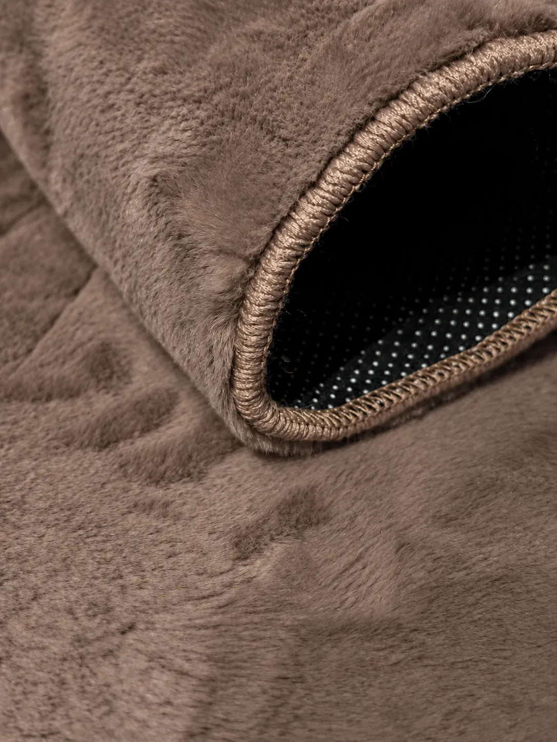 Mars Carving Fur Embossed Rug - Light Brown D4