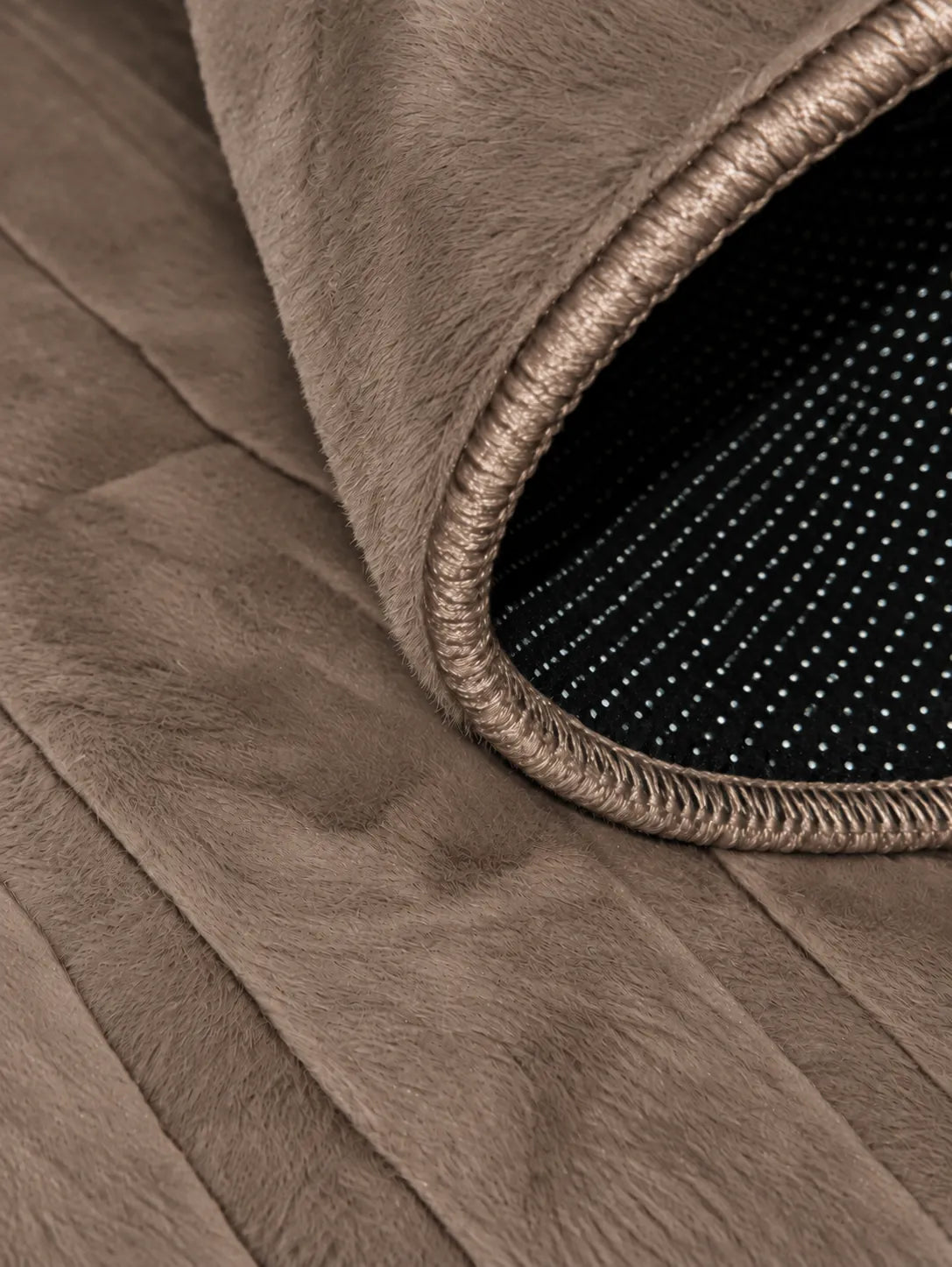 Mars Carving Fur Embossed Rug - Light Brown D1