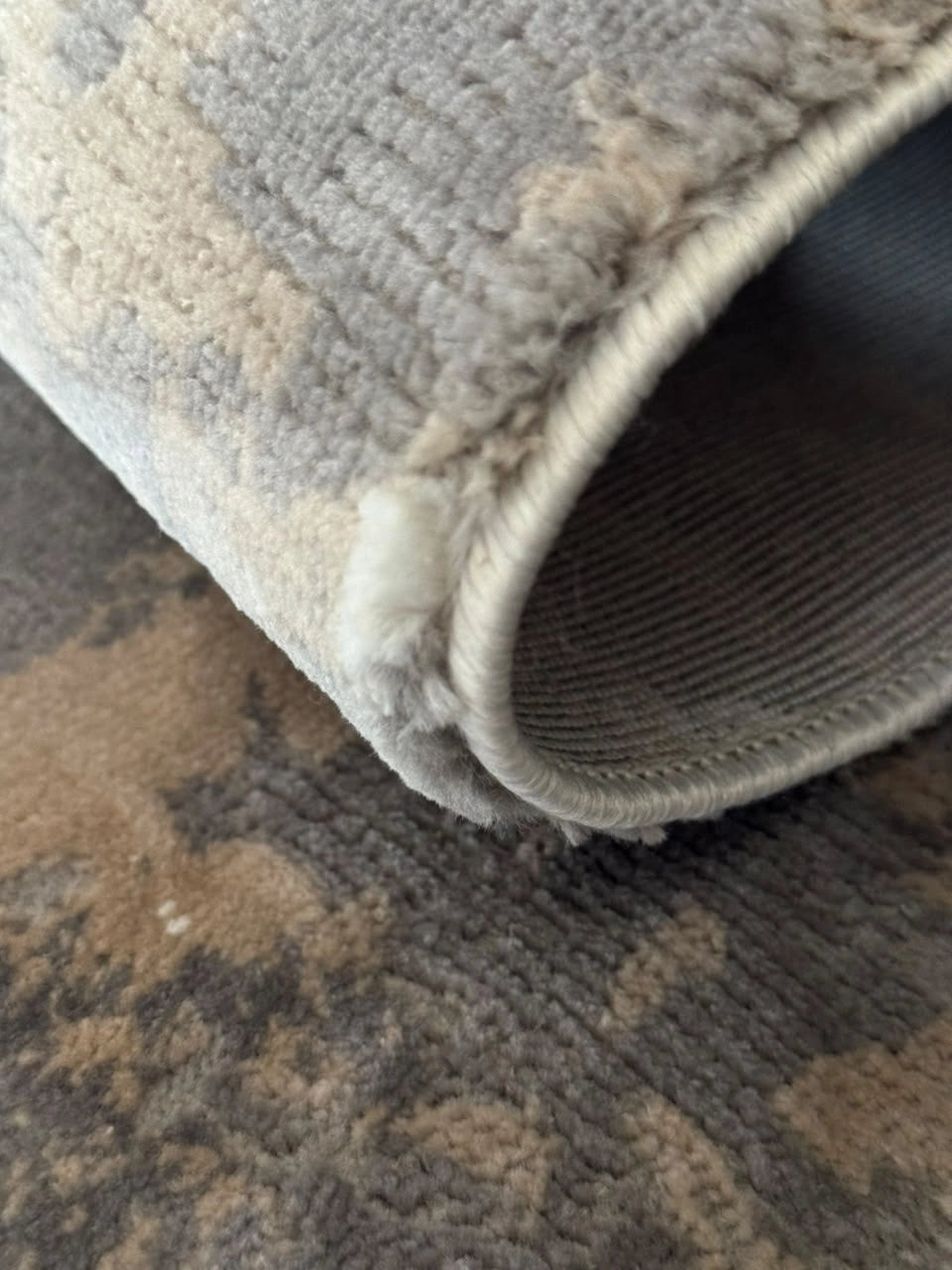 Marvel Turkish Rug - Beige & Dark Grey D15