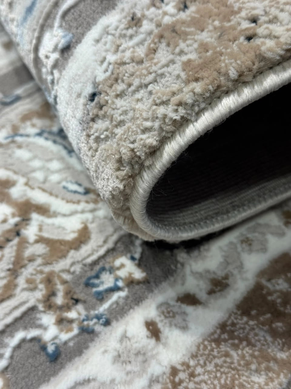 Marvel Turkish Rug - Blue & Grey D24