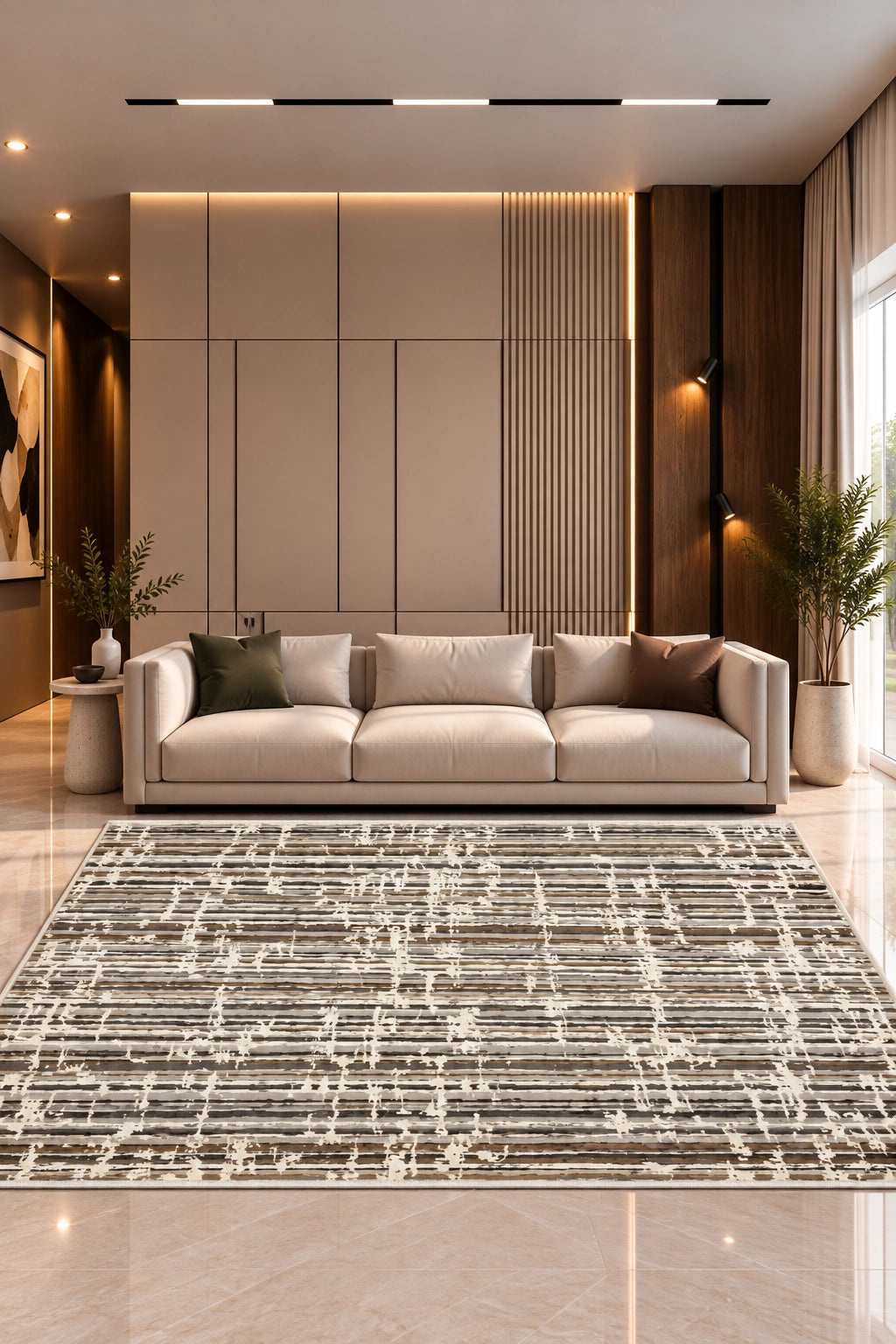 Marvel Turkish Rug - Dark Grey & Grey D3