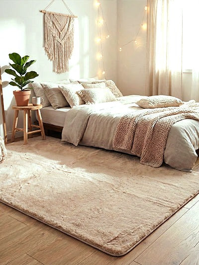 Mars Carving Fur Rug - Beige