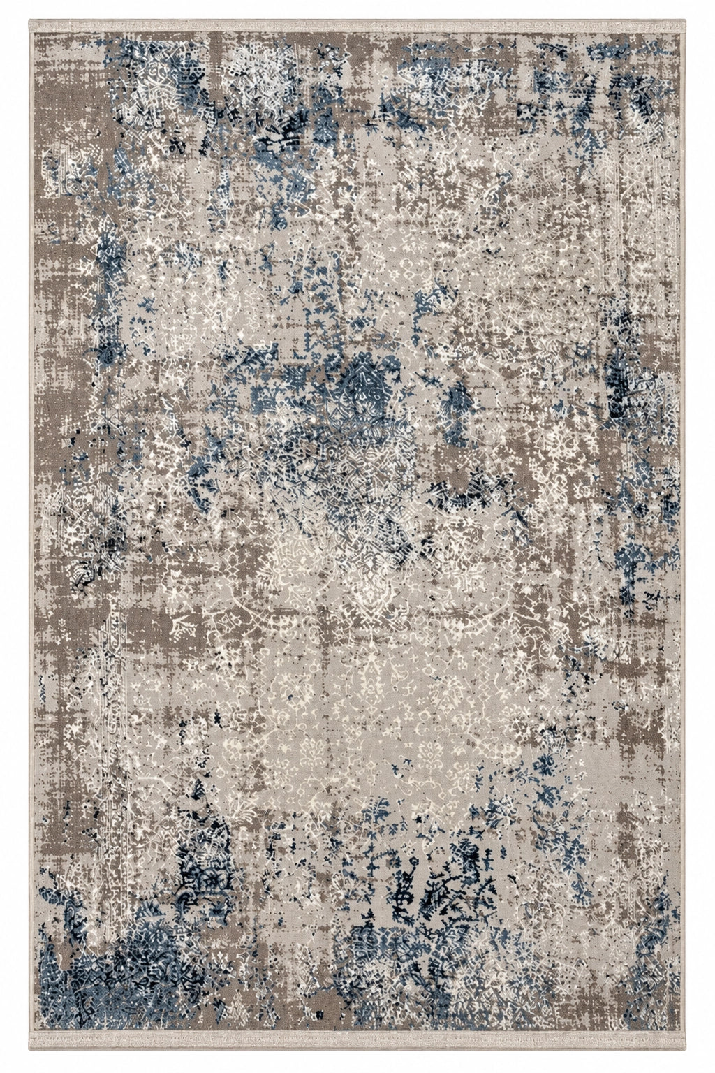 Marvel Turkish Rug - Blue & Grey D10