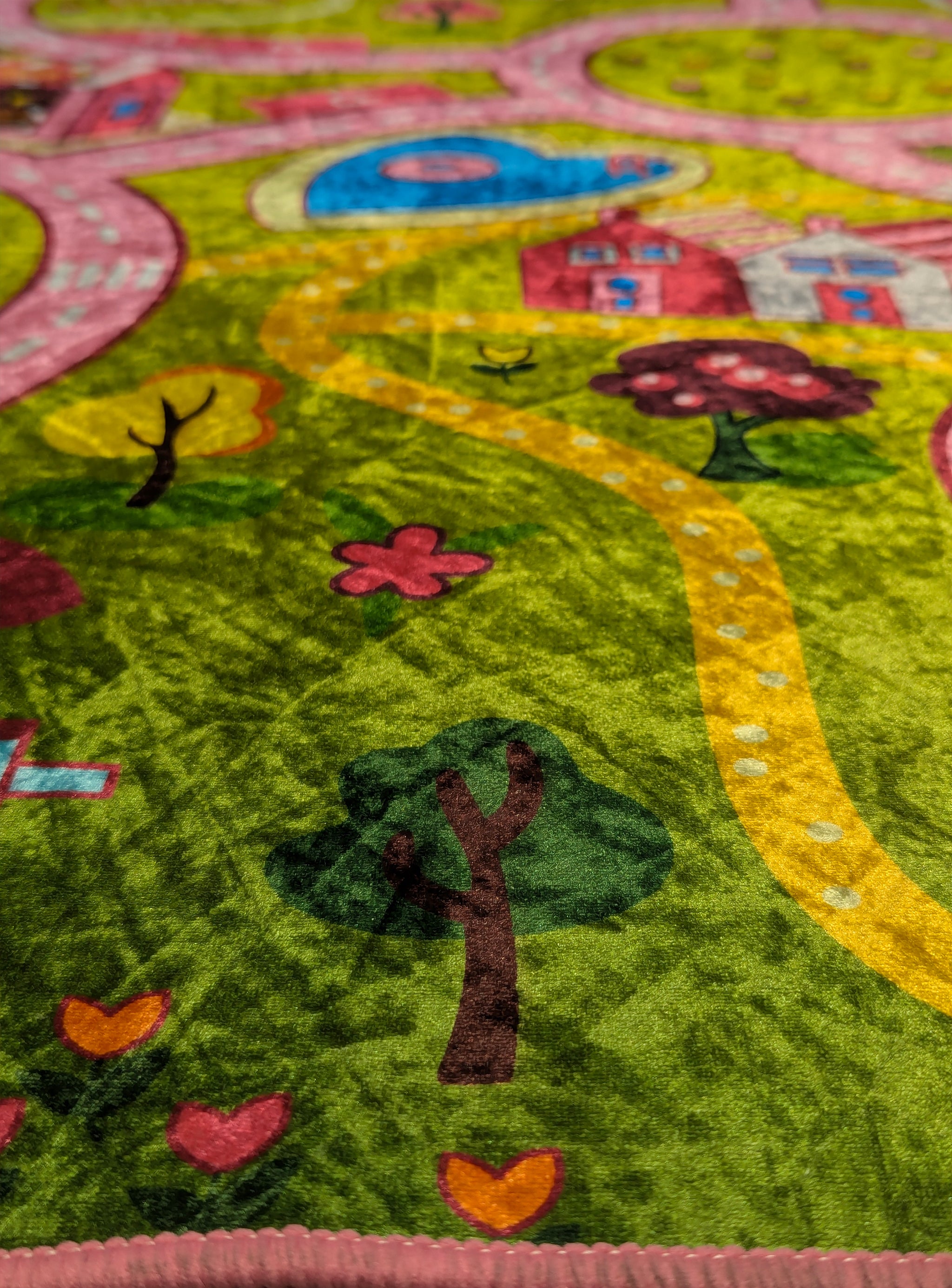 Wonderland Pink Farmhouse Rug D12