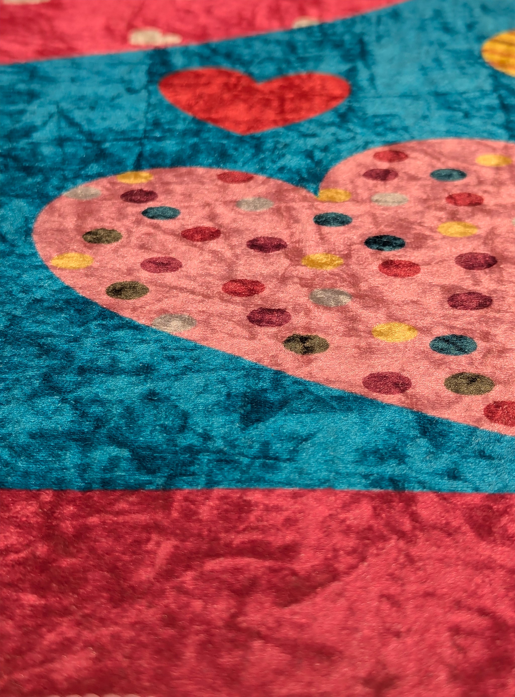 Wonderland Pink Hearts Rug D13