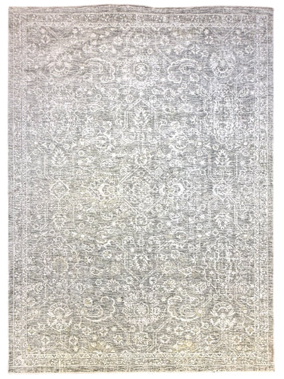 Turkish Modern Rug Opera Star A 10 - 5.2 x 7.5 feet - Dark Gray & Ivory