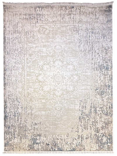 Turkish Modern Rug Opera Star A 9 - 5.2 x 7.5 feet - Gray & Ivory