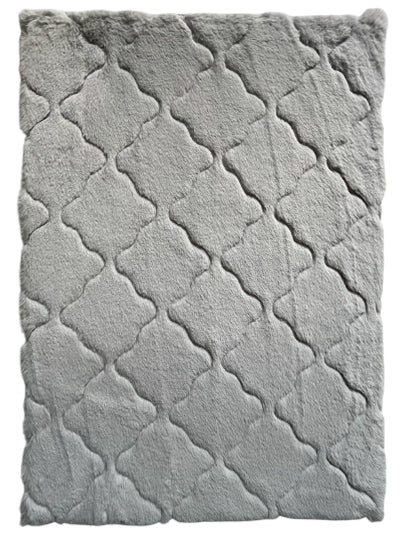 Mars Carving Diamond Mat Silver Gray | Farsh.pk