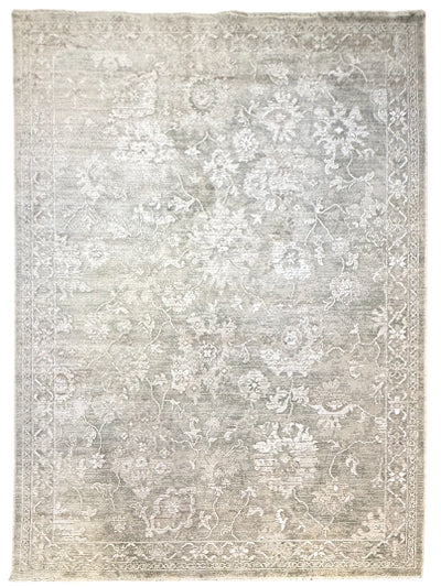 Turkish Modern Rug Opera Star A 6 - 5.2 x 7.5 feet - Ivory & Silver Gray