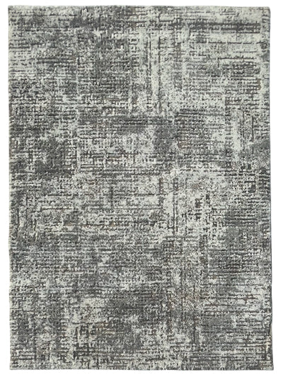 Turkish Modern Rug Opera One B21 - 5.2 x 7.2 feet - Silver Gray & Ivory