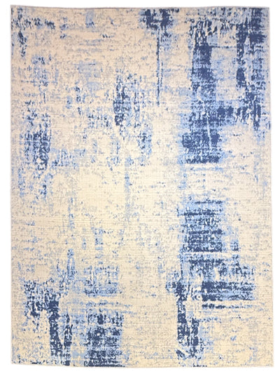 Turkish Modern Rug Opera Classic C 3 - 5.2 x 7.5 feet - Blue & Ivory
