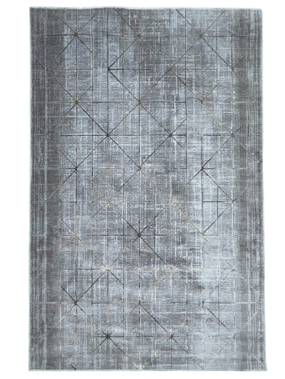 Turkish Modern Rug Opera One  B6 - 4.9 x 7.2 feet - Brown & Gray