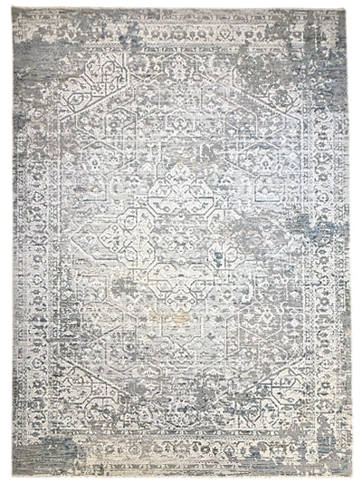 Turkish Modern Rug Opera Star A 25 - 5.2 x 7.5 feet - Dark Gray & Ivory